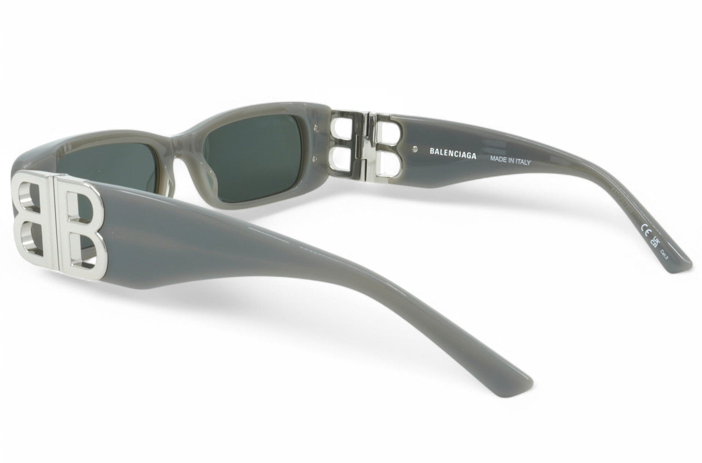Women's Balenciaga Rectangular Sunglasses - Grey/Silver