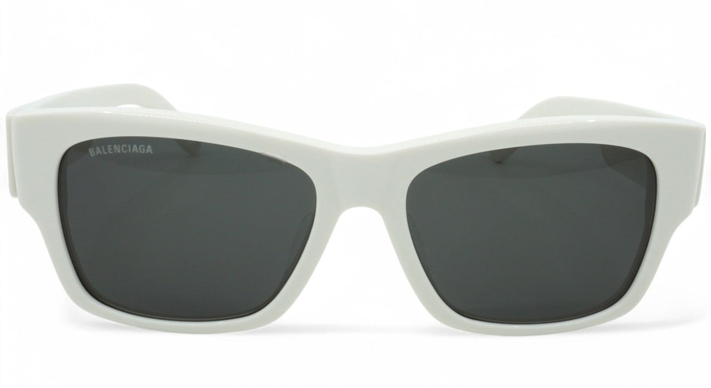 Unisex Balenciaga Square Sunglasses - White