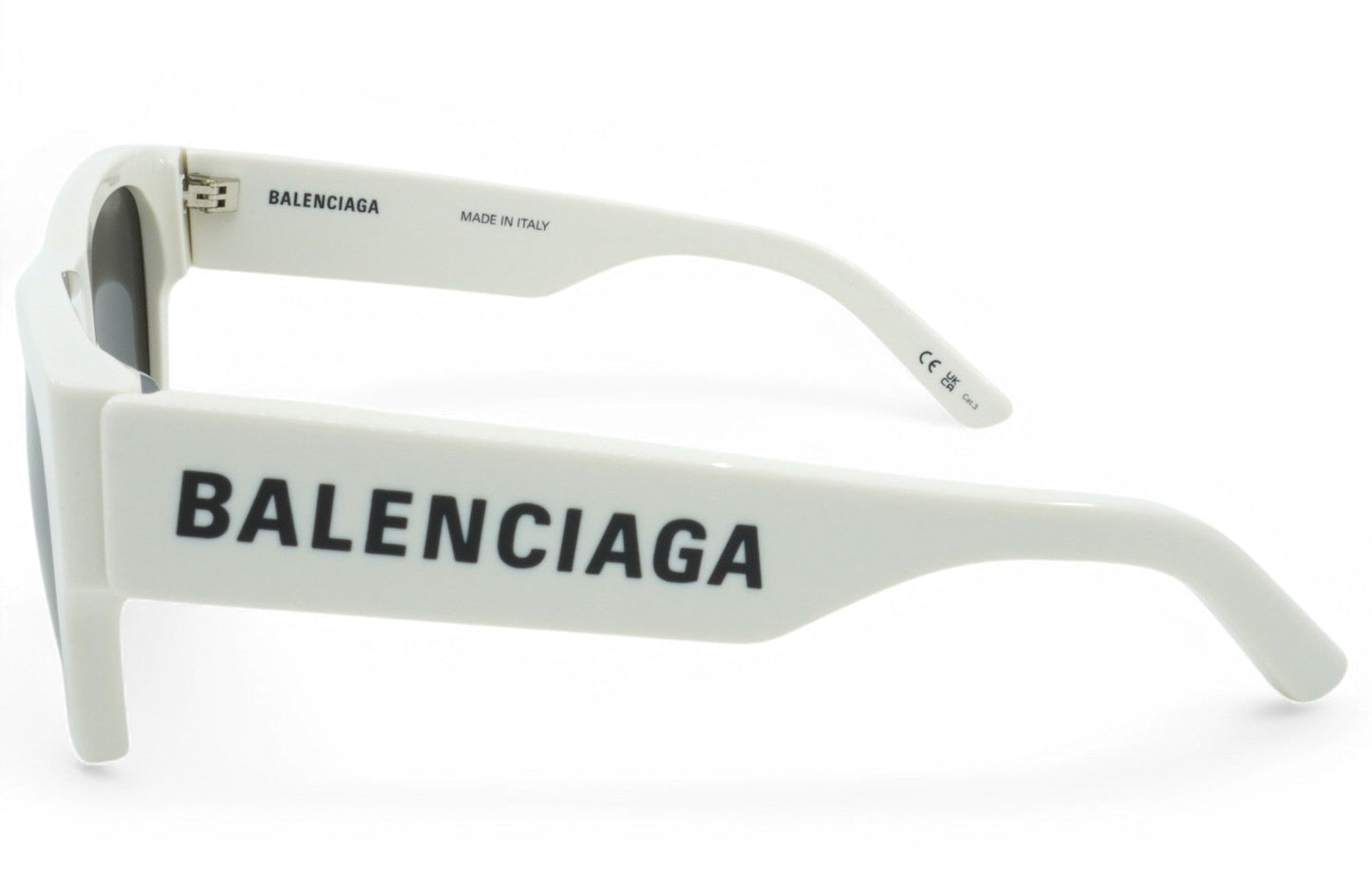 Unisex Balenciaga Square Sunglasses - White