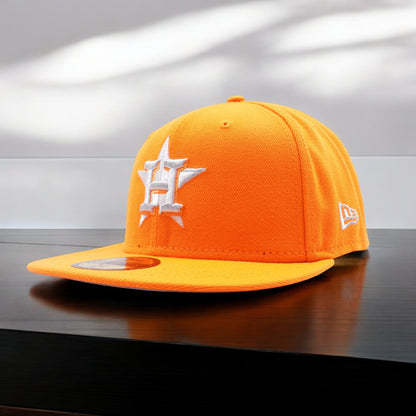 New Era Men's MLB Houston Astros 5950 Fitted-Hunter Flame Orange Gubs Hats