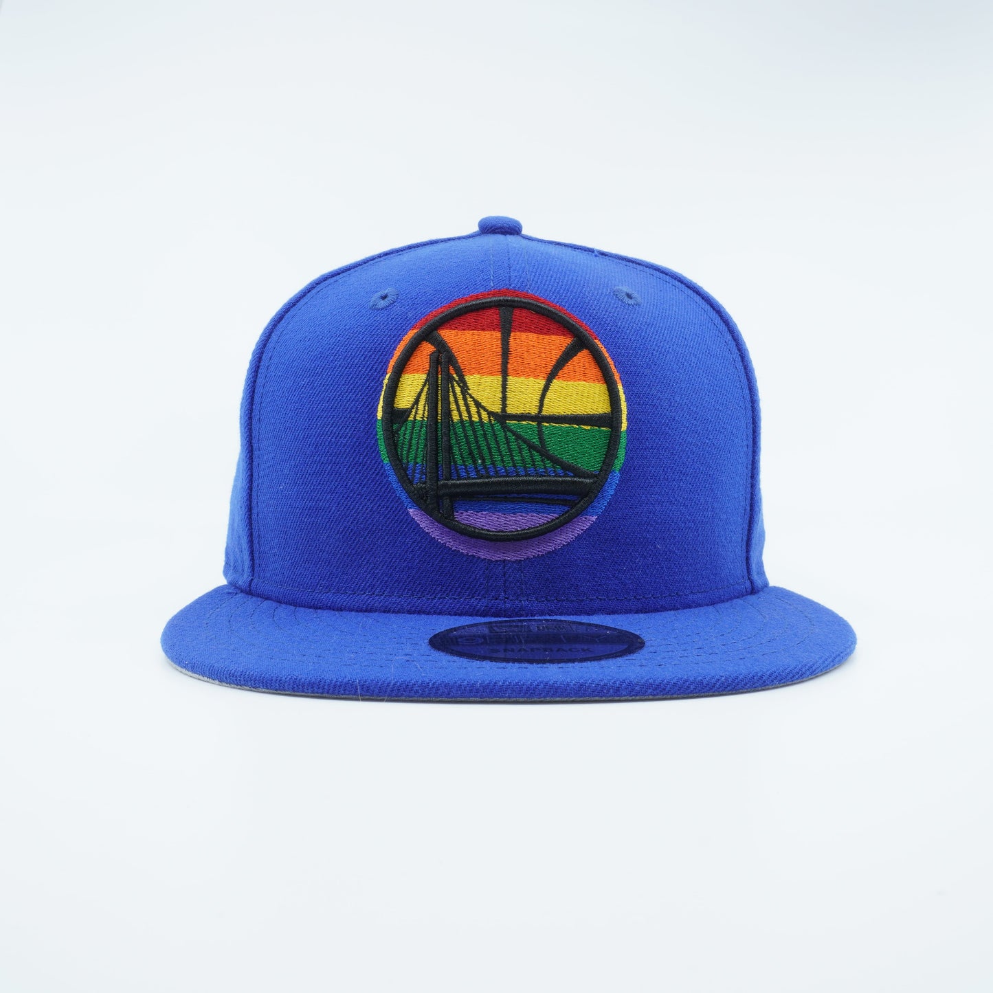 Men's New Era NBA Gs Warriors 950 Pride On-Field Snapback - Blue