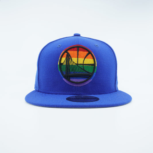 Men's New Era NBA Gs Warriors 950 Pride On-Field Snapback - Blue