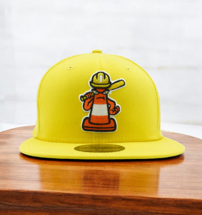 New Era Men's Milb Charlotte Knights Traffic Cones 5950 Fitted Theme Hats