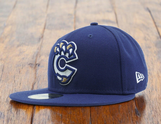 New Era Men's Milb Noco Owlz 5950 Fitted Silver C-Claw Navy