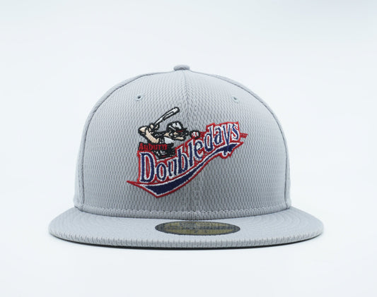 New Era Men's Milb Auburn Doubledays 5950 Fitted Batting Practice-Gray