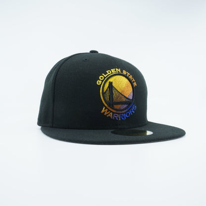New Era Men's NBA Gs Warriors 5950 Fitted 'Color Dim' Black