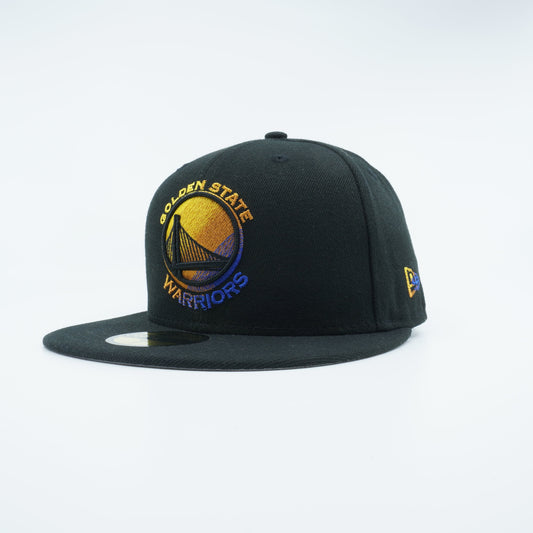 New Era Men's NBA Gs Warriors 5950 Fitted 'Color Dim' Black
