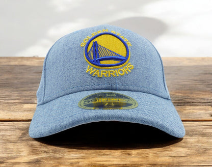 New Era Men's NBA Gs Warriors Heather Ace "On The Court" 5950 Fitted