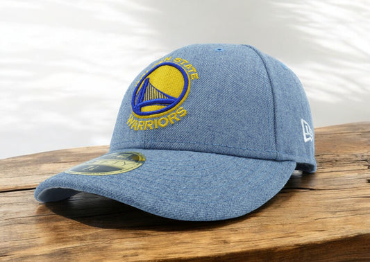 New Era Men's NBA Gs Warriors Heather Ace "On The Court" 5950 Fitted