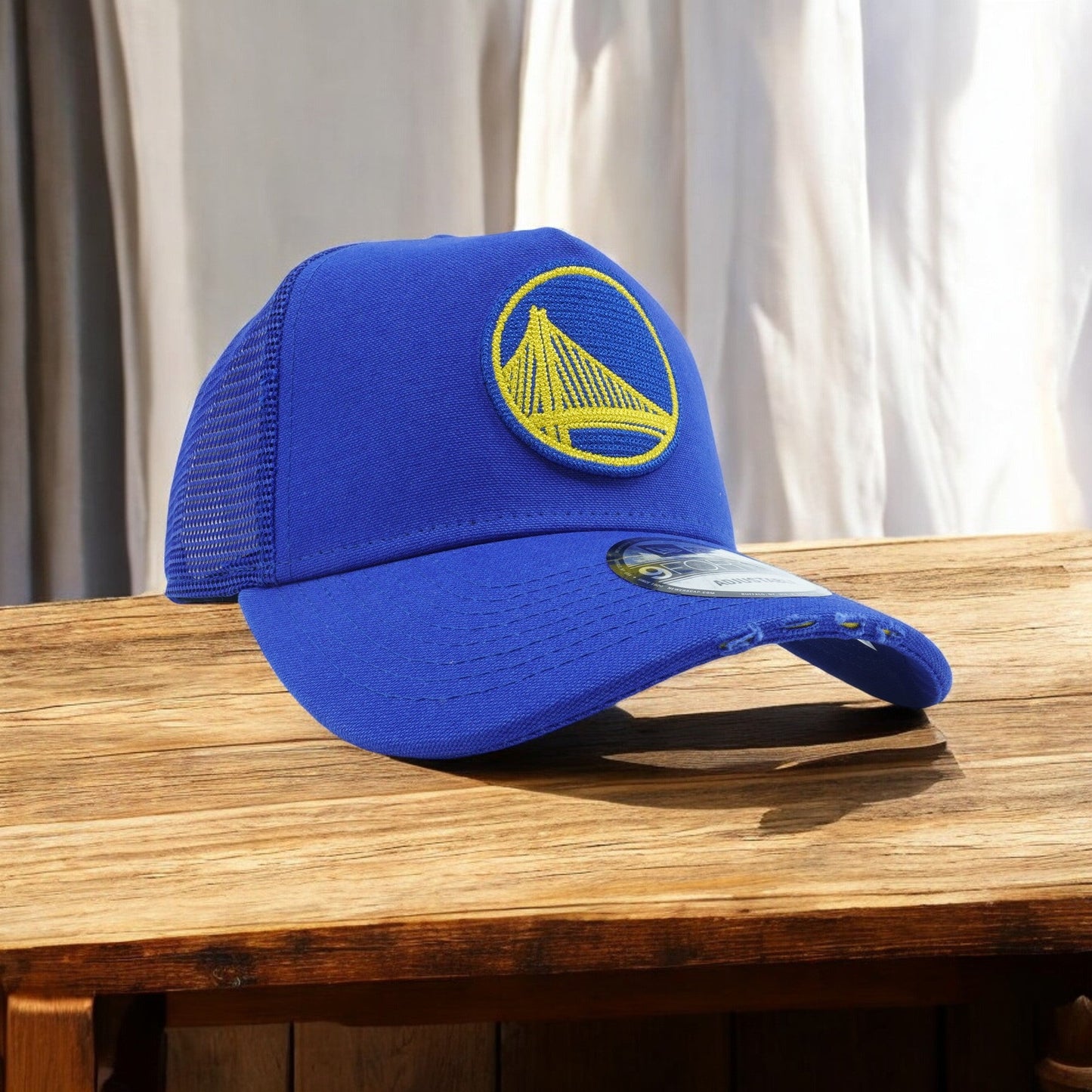 Men's New Era NBA Gs Warriors 940 Snapback Trucker Torn - Blue