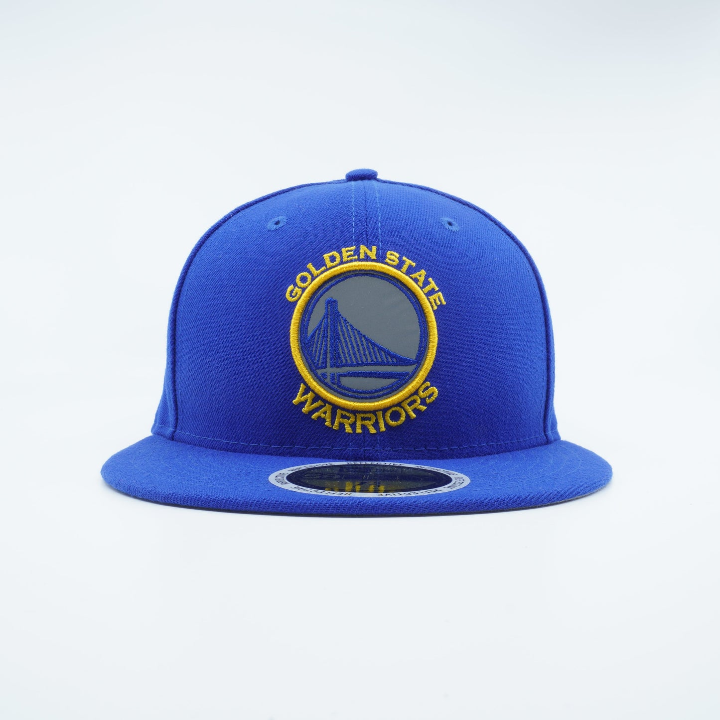 Men's New Era NBA Gs Warriors Flected Team Trim Otc 5950 Fitted - Blue