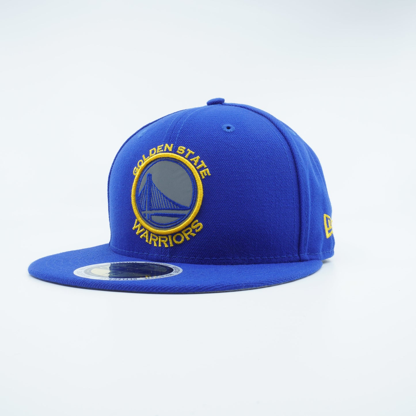 Men's New Era NBA Gs Warriors Flected Team Trim Otc 5950 Fitted - Blue
