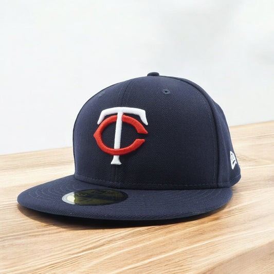 New Era Men's MLB Minnesota Twins 5950 Fitted Flag City Black