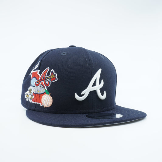 Men's New Era MLB Atlanta Braves 950 Strapback City Cluster - Navy