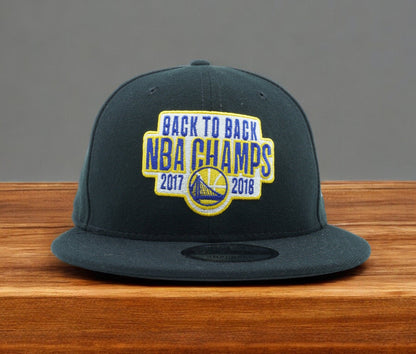 New Era Men's NBA Gsw Back To Back 17/18 9Fifty Snapback Hats