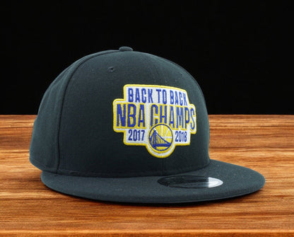 New Era Men's NBA Gsw Back To Back 17/18 9Fifty Snapback Hats