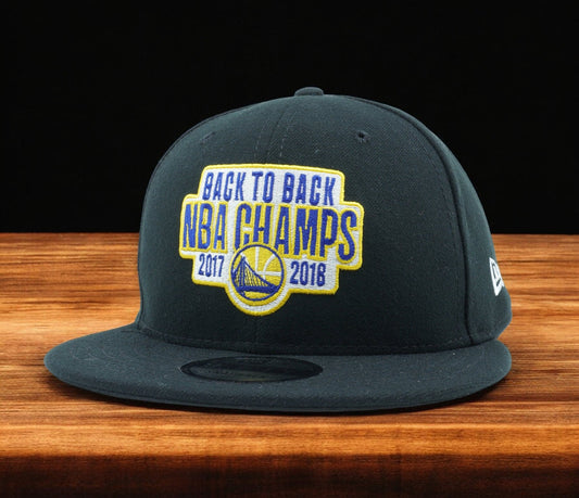 New Era Men's NBA Gsw Back To Back 17/18 9Fifty Snapback Hats