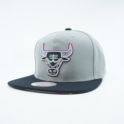 Mitchell & Ness Men's NBA Chicago Bulls B6 Grey Snapback Snapback Caps