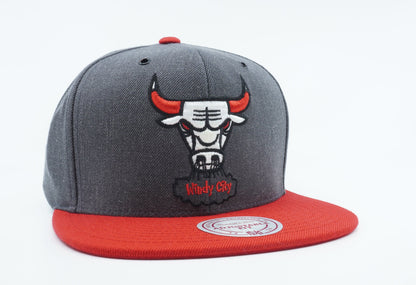 Mitchell & Ness Men's NBA Chicago Bulls 2 Tone Dark Heather Snapback