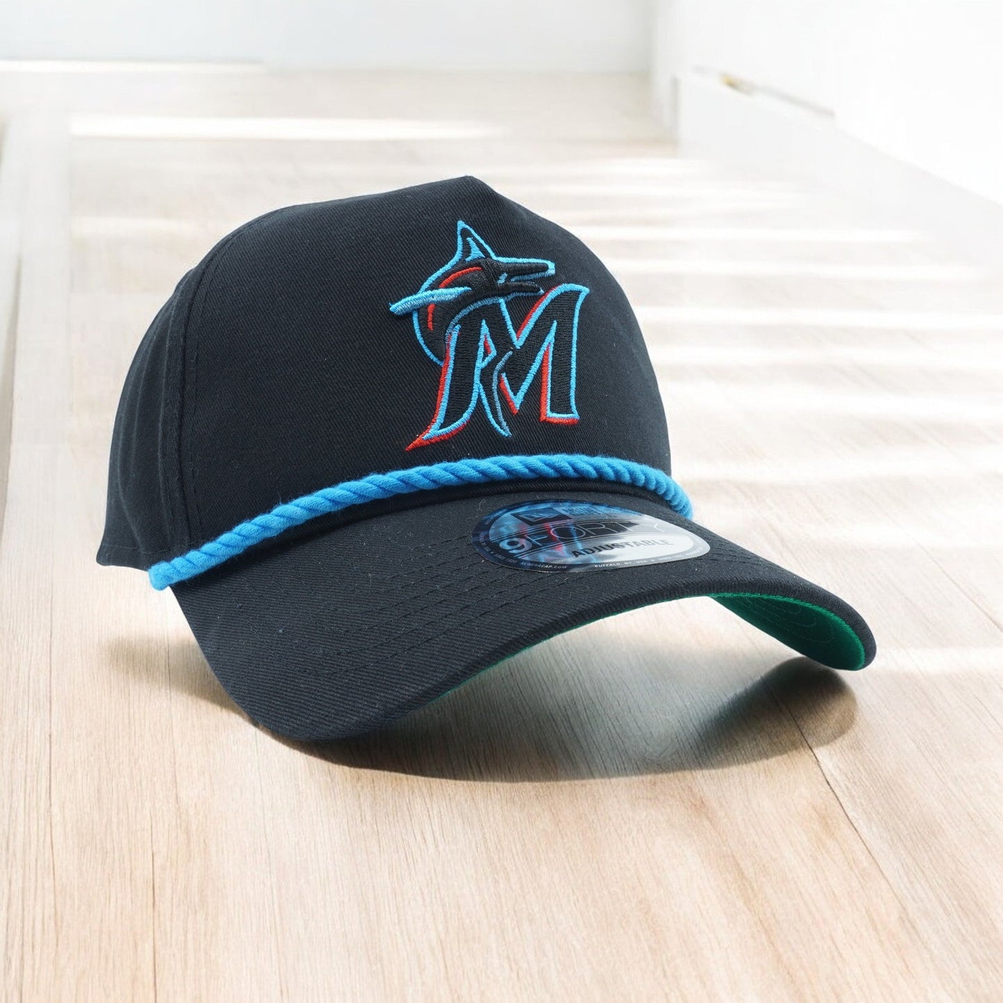 Men's New Era MLB Miami Marlins 9Forty String Snapback - Navy