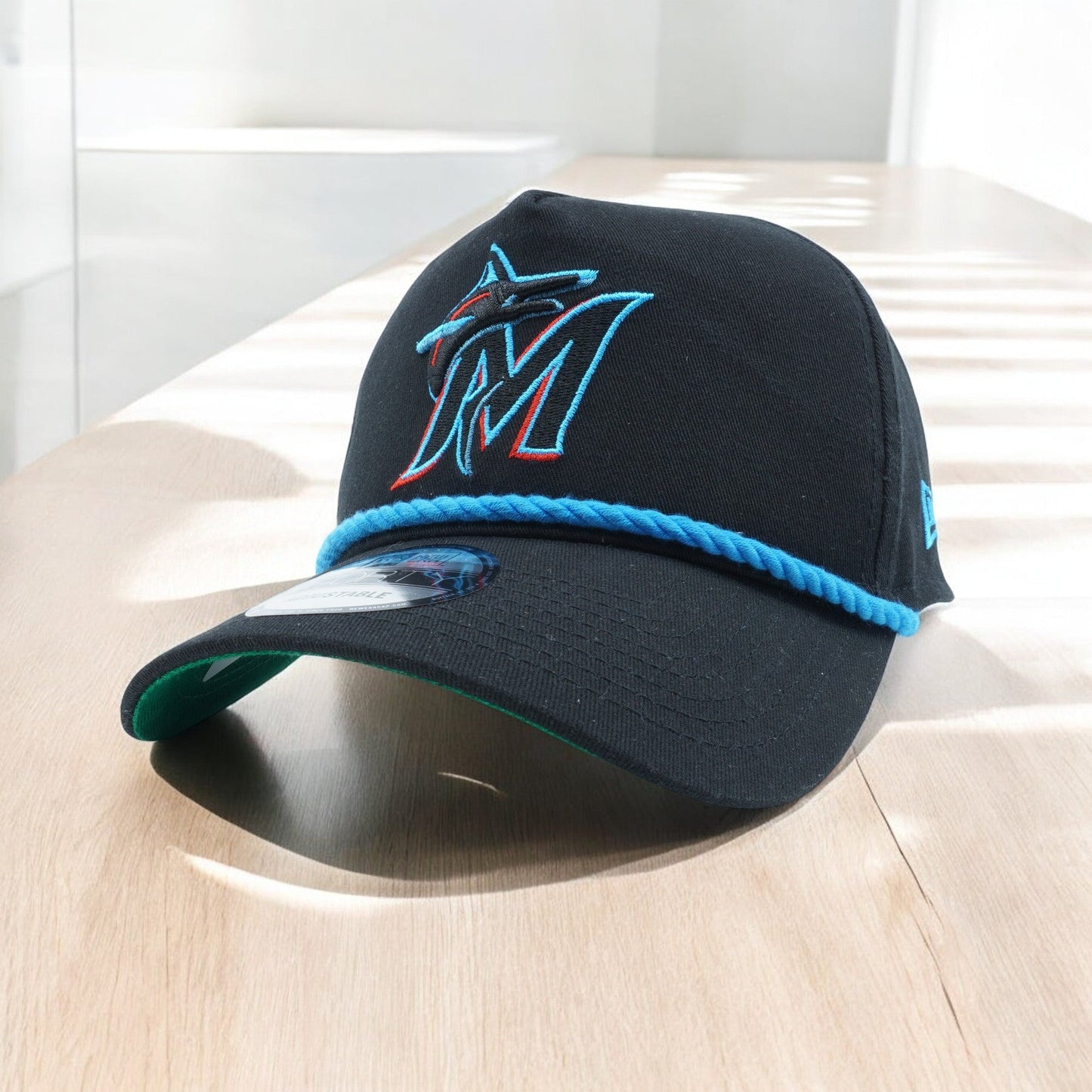 Men's New Era MLB Miami Marlins 9Forty String Snapback - Navy