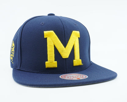 Mitchell & Ness Men's Ncaa Michigan Wolverines Core Side Snapback