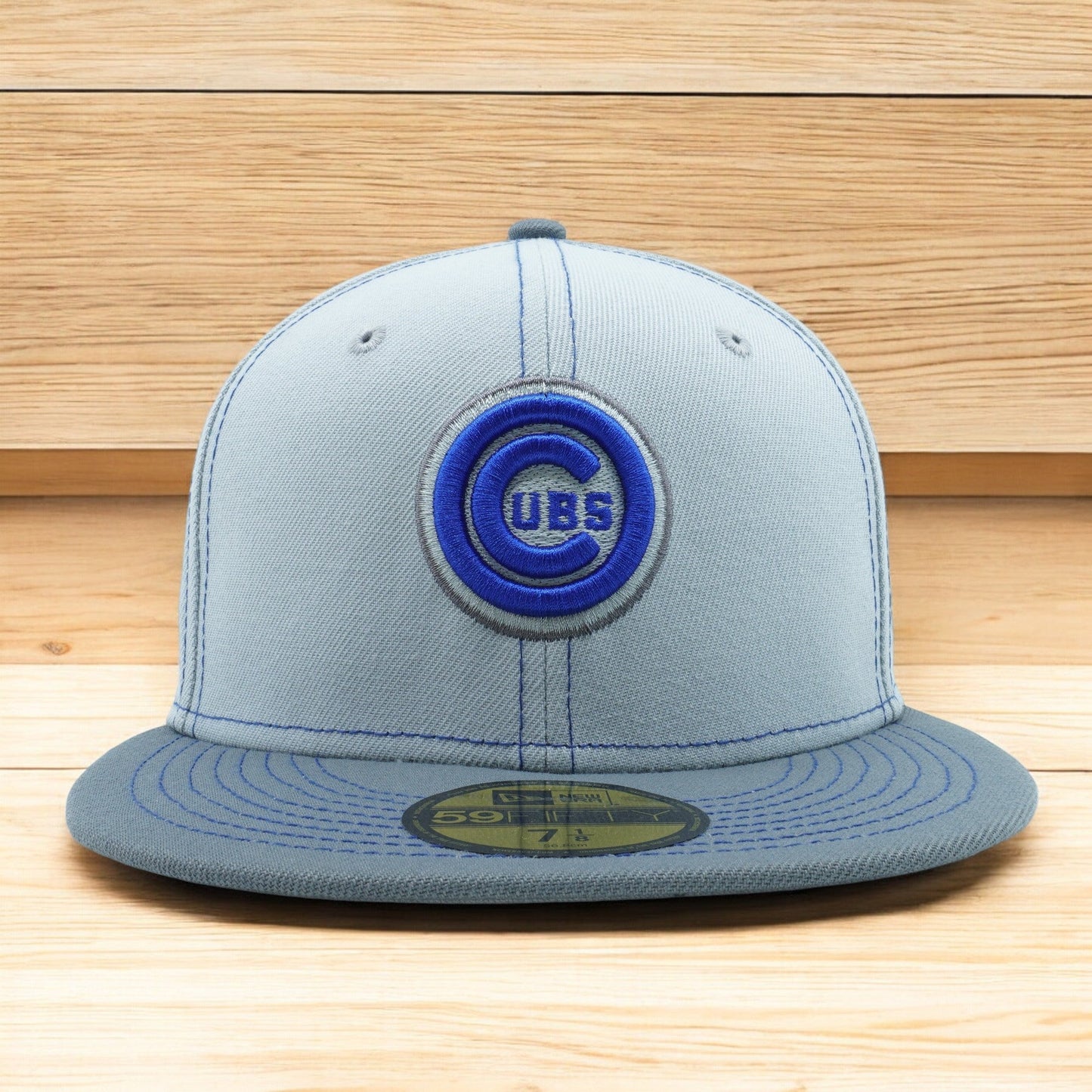 New Era Men's MLB Chicago Cubs 5950 Gray Pop Fitted Gray