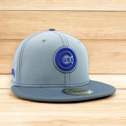 New Era Men's MLB Chicago Cubs 5950 Gray Pop Fitted Gray