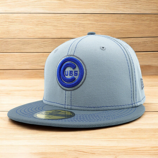 New Era Men's MLB Chicago Cubs 5950 Gray Pop Fitted Gray