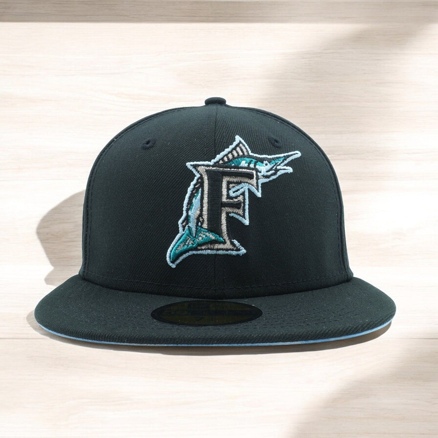 New Era Men's MLB Miami Marlins 5950 Cloud Under Fitted Black