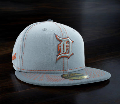 New Era Men's MLB Detroit Tigers 5950 Gray Pop Fitted Gray/Orange