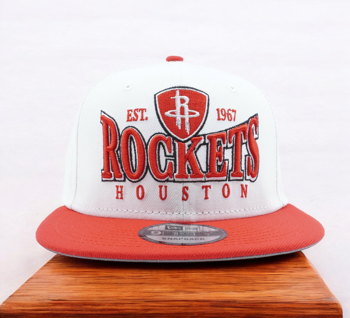 New Era Men's NBA Houston Rockets 950 Crest Stack Snapback White/Red