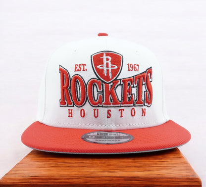 New Era Men's NBA Houston Rockets 950 Crest Stack Snapback White/Red
