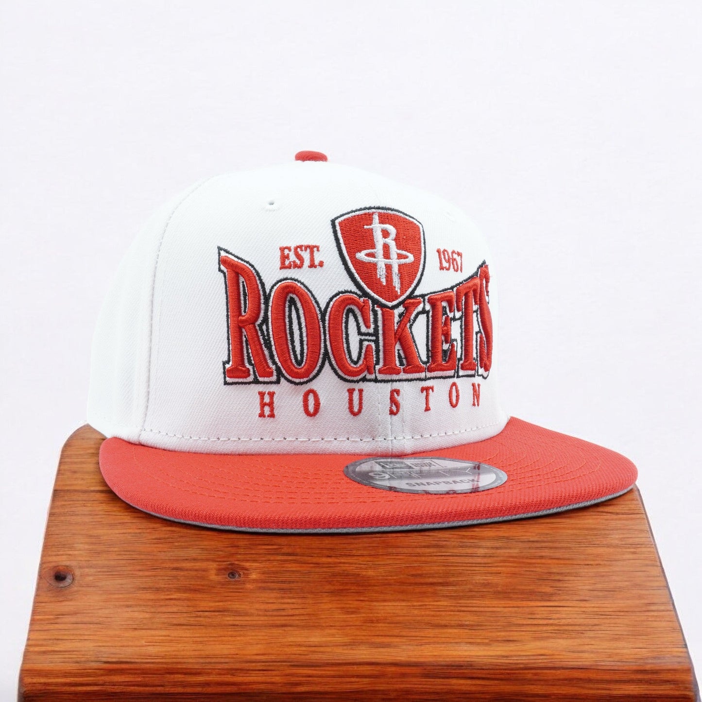 New Era Men's NBA Houston Rockets 950 Crest Stack Snapback White/Red