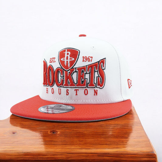New Era Men's NBA Houston Rockets 950 Crest Stack Snapback White/Red