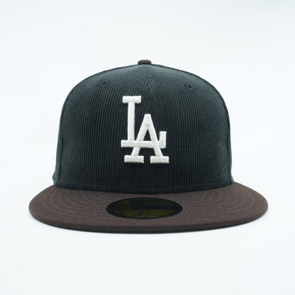 New Era Men's MLB La Dodgers 5950 Cord Burnt Wood Fitted Hats