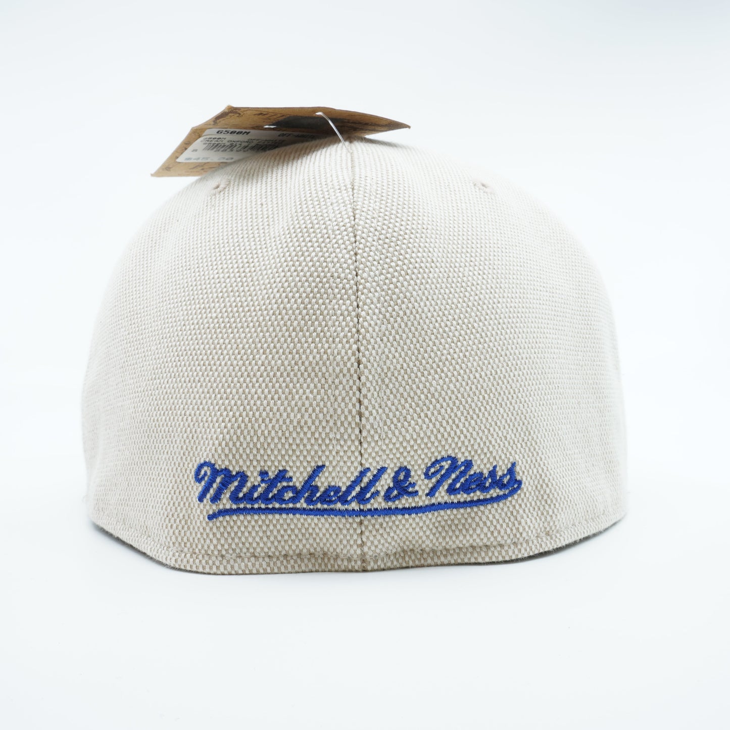 Mitchell & Ness Men's NBA Golden State Warriors Off White Cream Oxford Fitted Fitted Caps