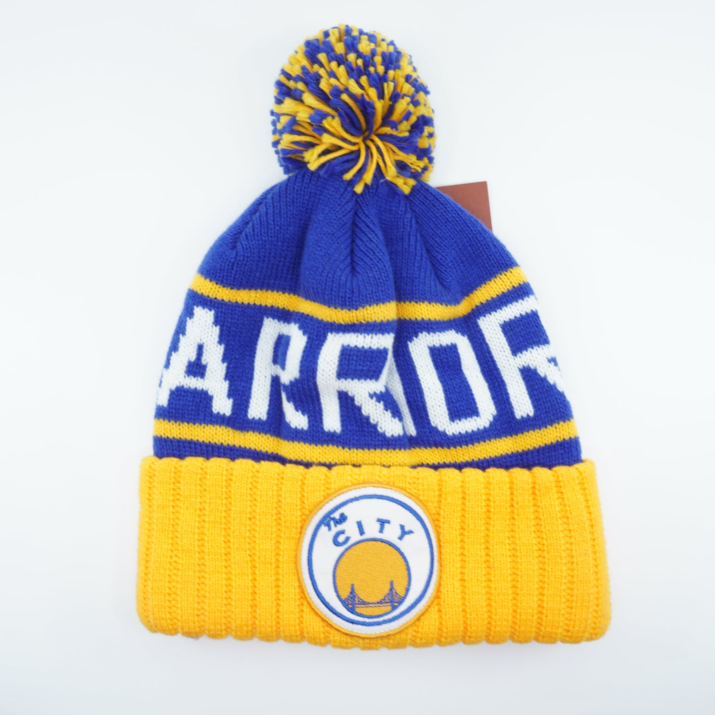 Mitchell & Ness Men's NBA Golden State Warriors High 5 Cuffed Knit Beanie Knit Hat