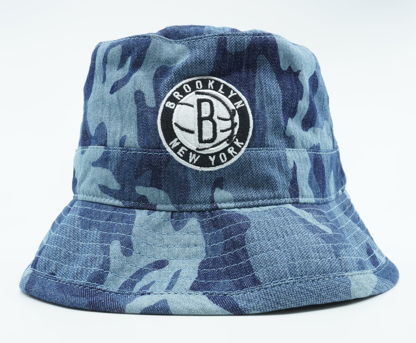 Mitchell & Ness Men's NBA Brooklyn Nets Camouflage Denim Bucket Hat Hats