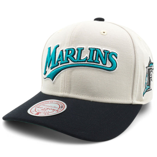 Men's Mitchell & Ness MLB Off Word Pro Snapback Coop Marlins