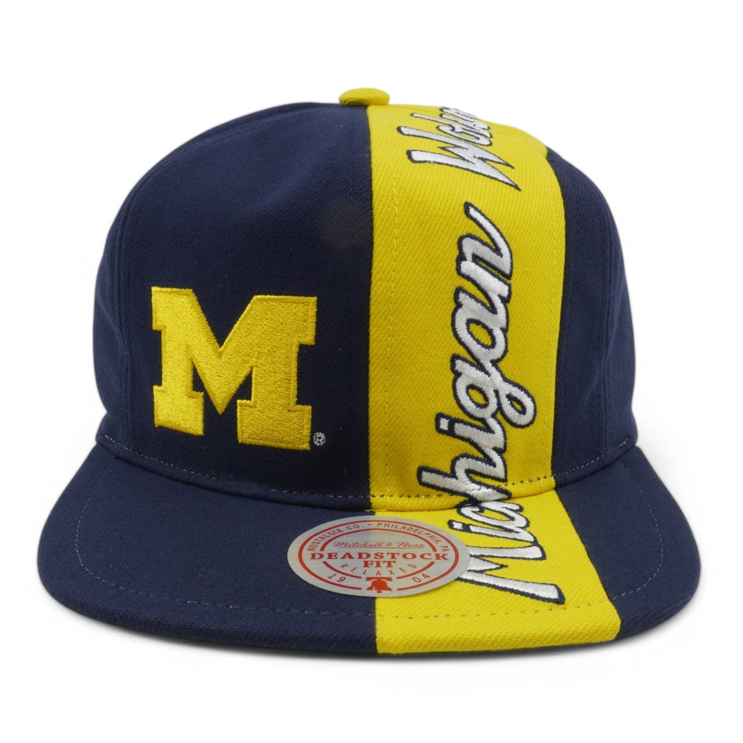 Mitchell & Ness Men's Ncaa Over The Top Snapback Michigan Snapback Caps