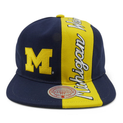 Mitchell & Ness Men's Ncaa Over The Top Snapback Michigan Snapback Caps