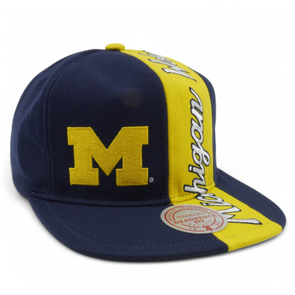 Mitchell & Ness Men's Ncaa Over The Top Snapback Michigan Snapback Caps