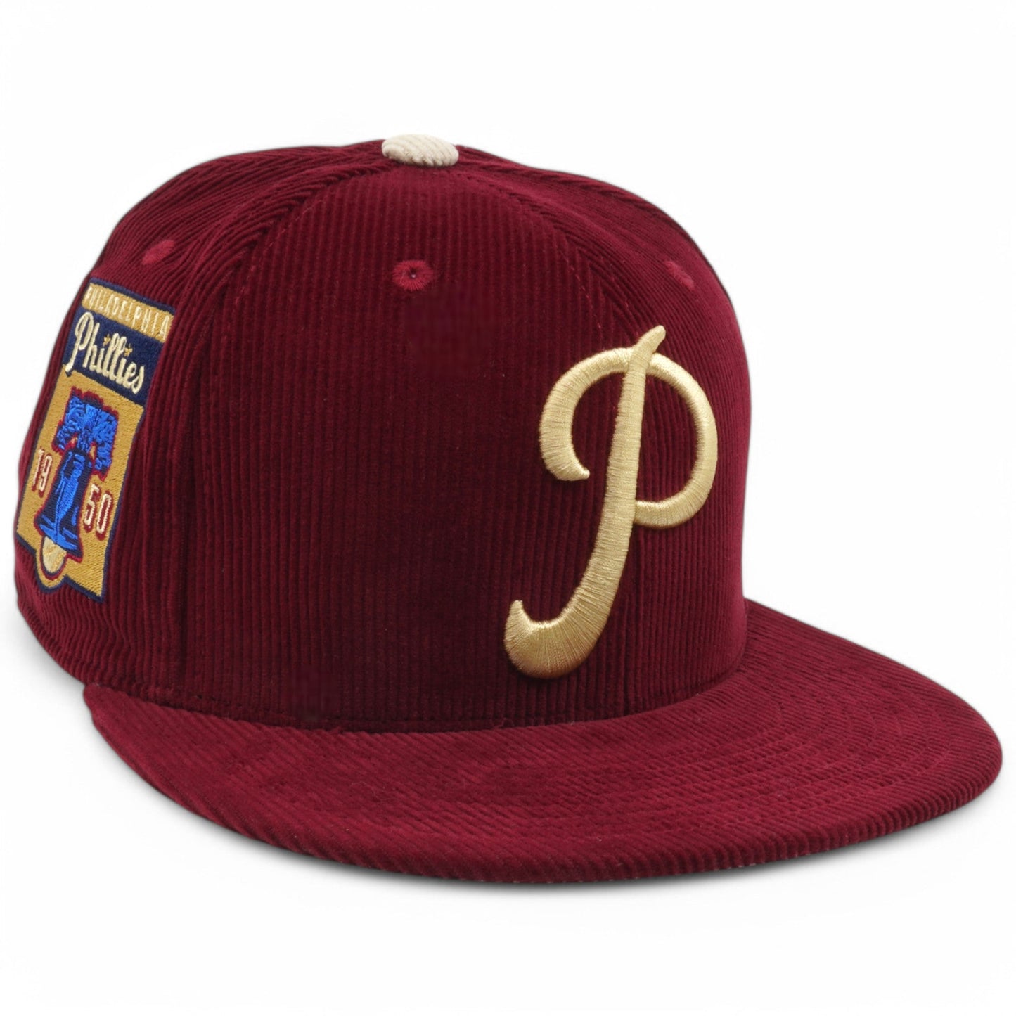 Mitchell & Ness Men's MLB Team Cord Fitted Phillies 1950 Fitted Caps