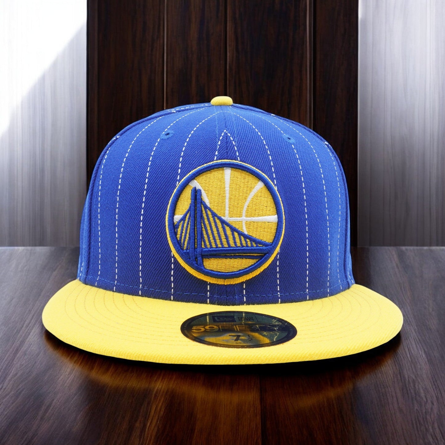 New Era Men's NBA Golden State Warriors Pinstripe 59Fifty Fitted