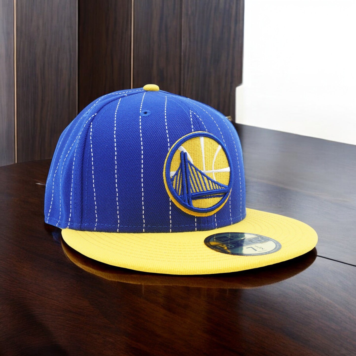 New Era Men's NBA Golden State Warriors Pinstripe 59Fifty Fitted