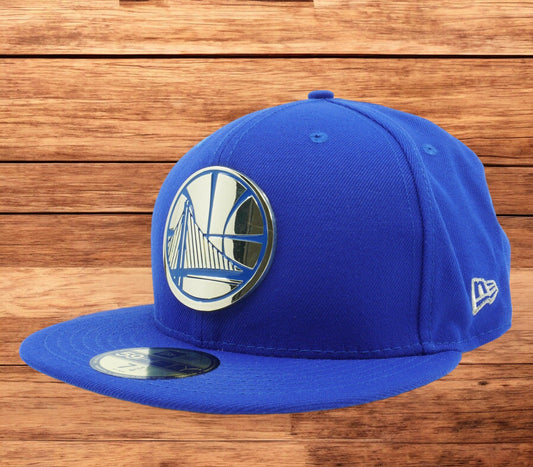 New Era Men's NBA Golden State Warriors Metal Logo 59Fifty Fitted