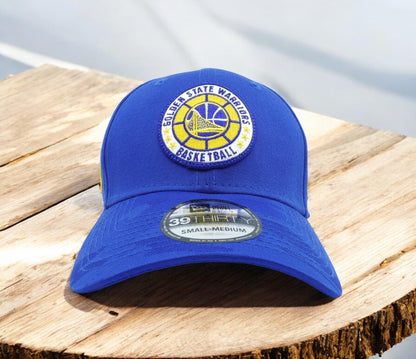 New Era Men's NBA Gs Warriors 3930 Stretch Fit 'Tipoff Series' Blue