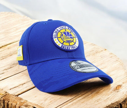 New Era Men's NBA Gs Warriors 3930 Stretch Fit 'Tipoff Series' Blue