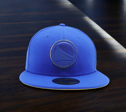 New Era Men's NBA Golden State Warriors Leather Pop 59Fifty Fitted
